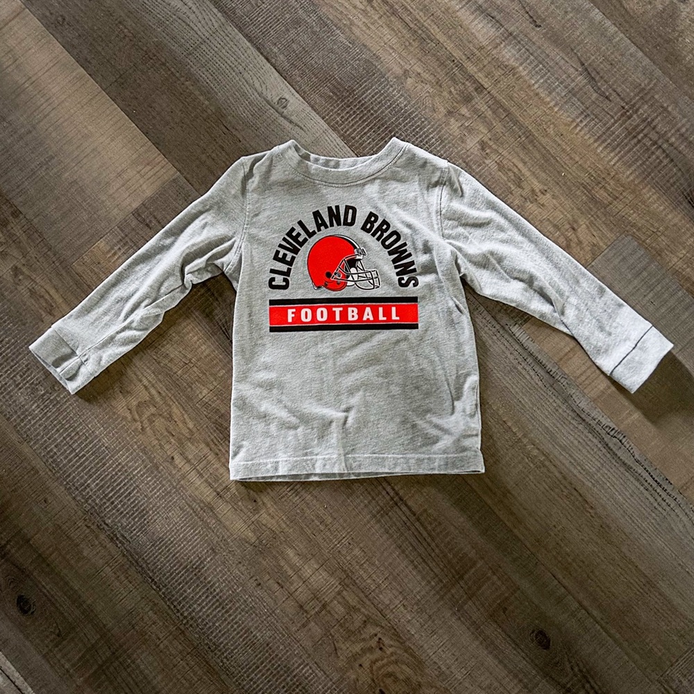 Cleveland Browns Long Sleeve Toddler T- shirt Size 4t